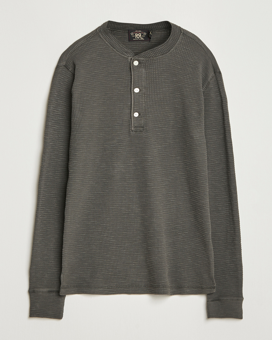 Herre | Gensere | RRL | Long Sleeve Henley Faded Black