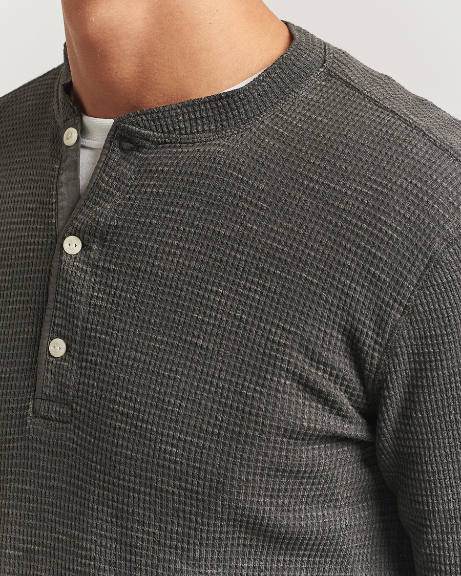 Herre | Gensere | RRL | Long Sleeve Henley Faded Black