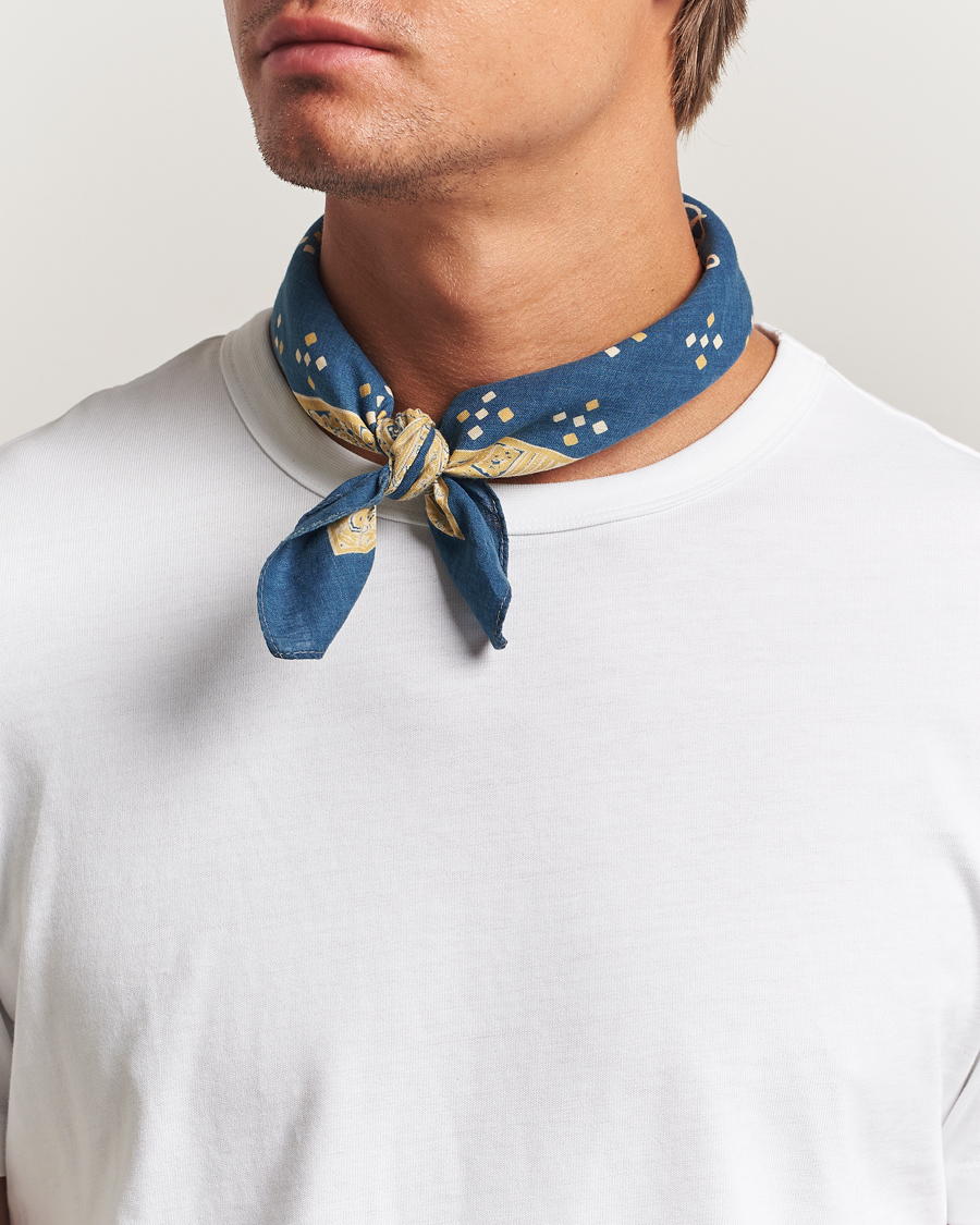 Herre | Lommetørklær | RRL | Diamond Bandana Indigo/Cream
