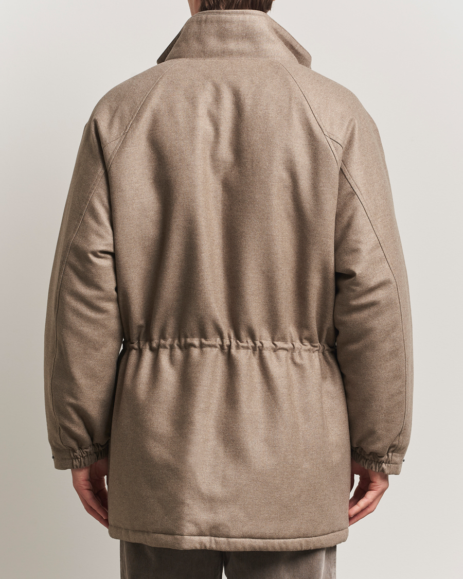 Herre | Jakker | Auralee | Wool Flannel Down Coat Brown