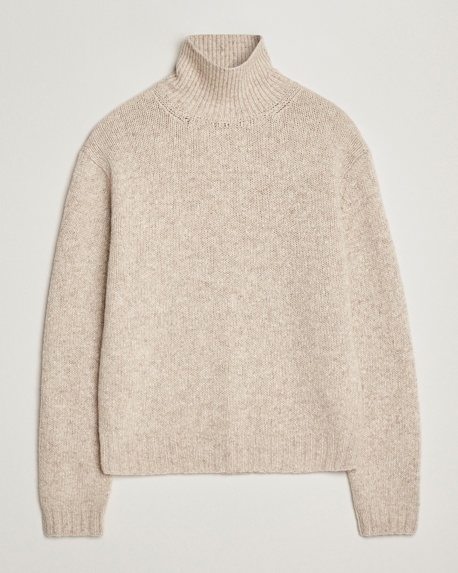 Herre | Gensere | Auralee | Cashmere Melange Rollneck Beige
