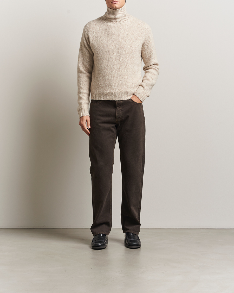 Herre | Gensere | Auralee | Cashmere Melange Rollneck Beige