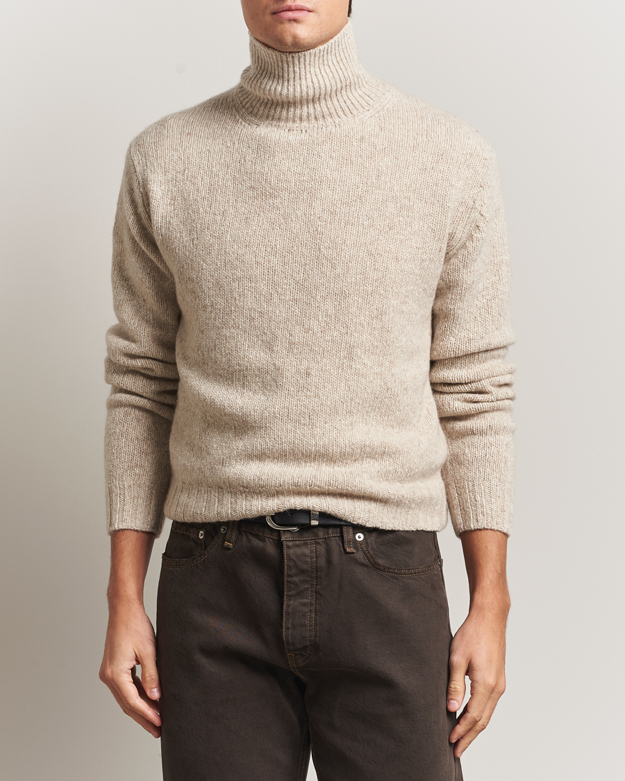 Herre | Gensere | Auralee | Cashmere Melange Rollneck Beige