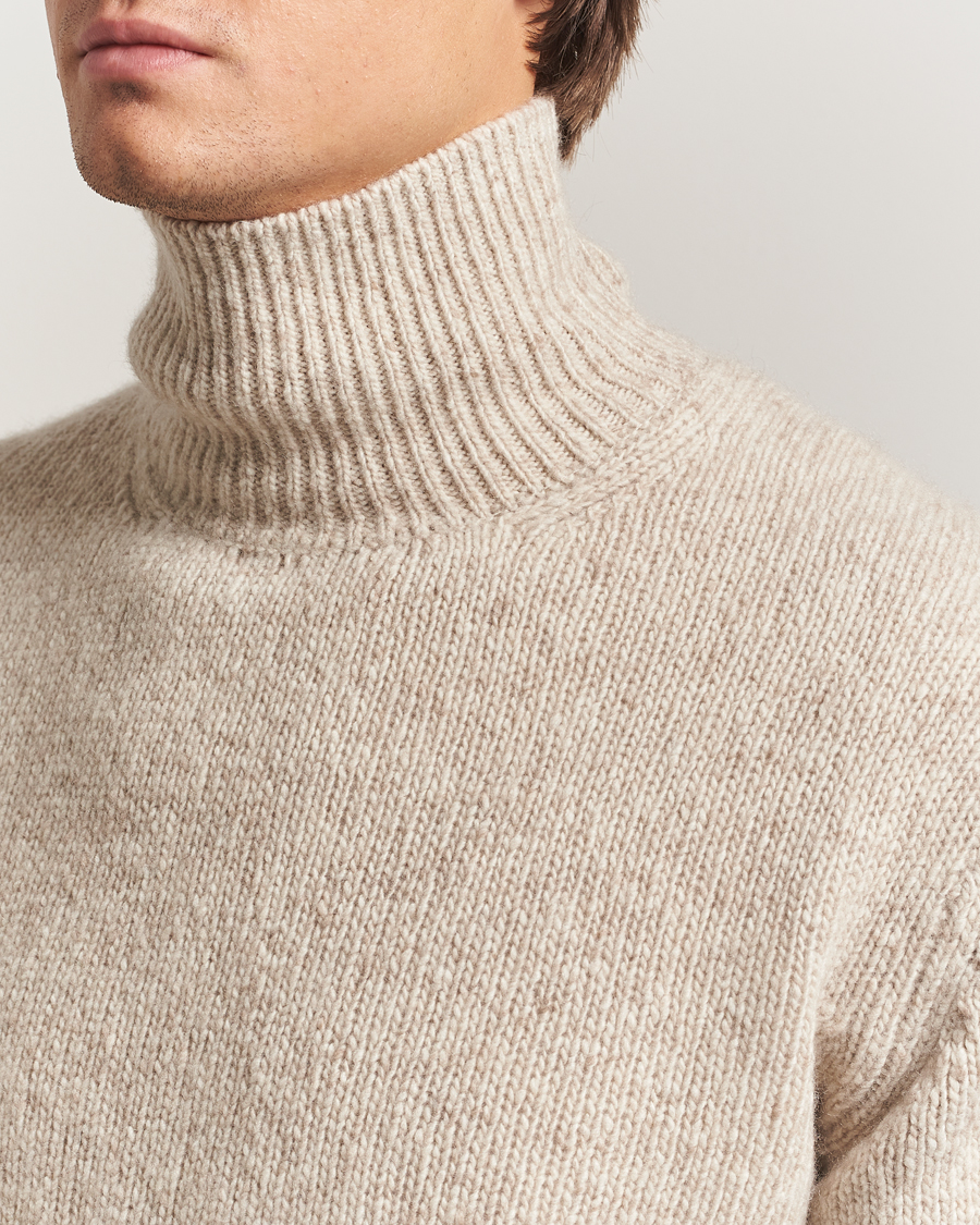 Herre | Gensere | Auralee | Cashmere Melange Rollneck Beige