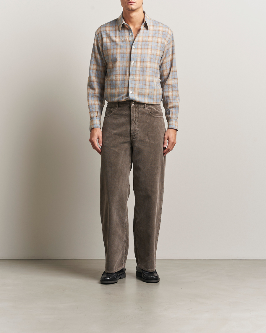 Herre | Bukser | Auralee | Dyed Corduroy 5-Pocket Pants Olive