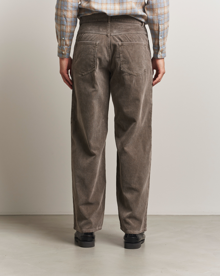 Herre | Bukser | Auralee | Dyed Corduroy 5-Pocket Pants Olive