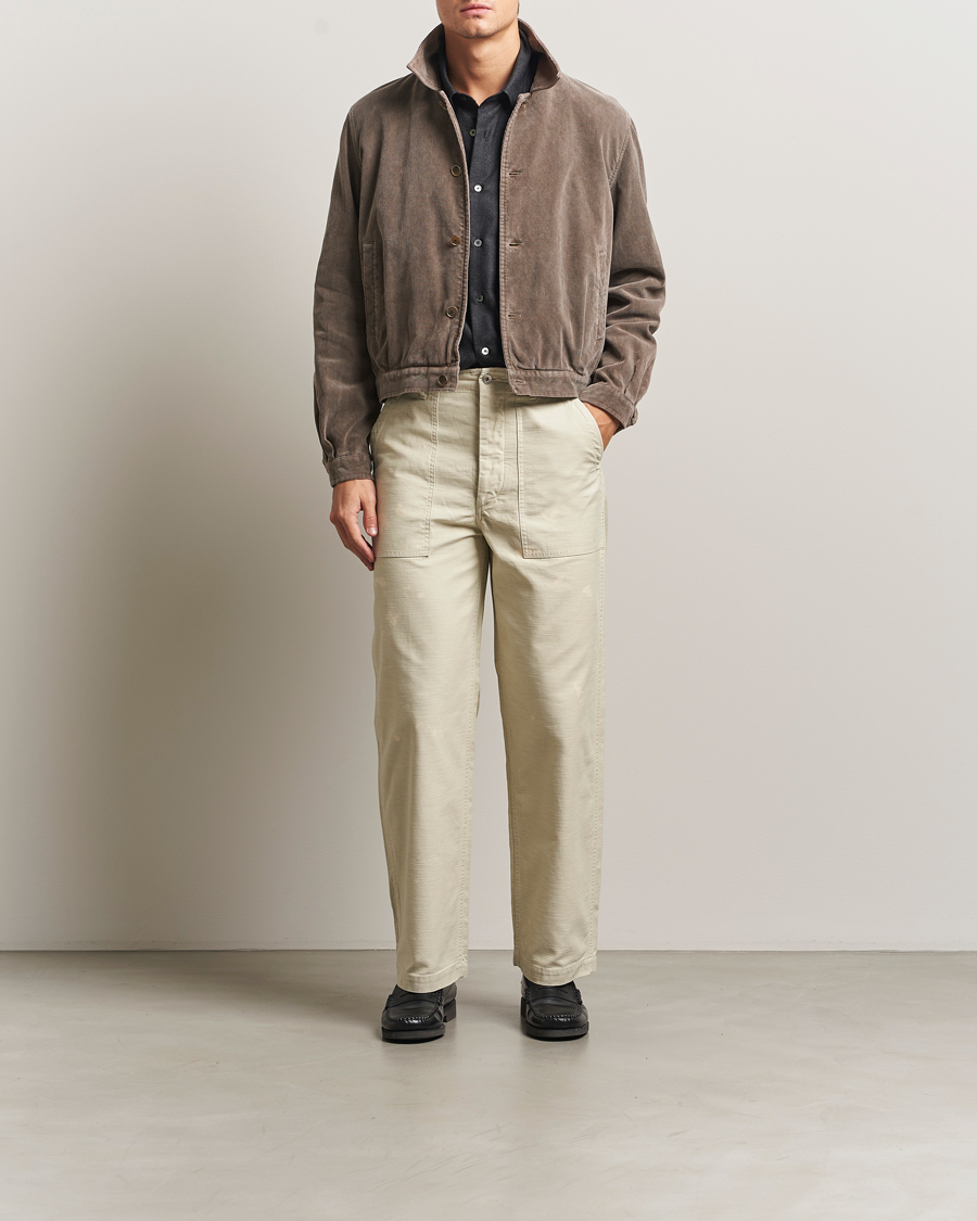 Herre | Bukser | Auralee | Bleached Satin Baker Pants Ivory