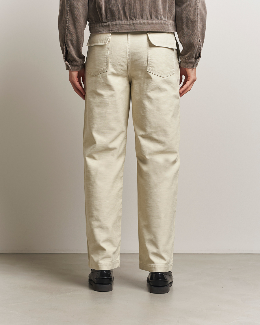 Herre | Bukser | Auralee | Bleached Satin Baker Pants Ivory