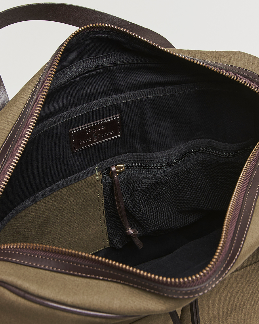 Herre | Vesker | Polo Ralph Lauren | Commuter Canvas Messenger Bag Defender Green/Brown