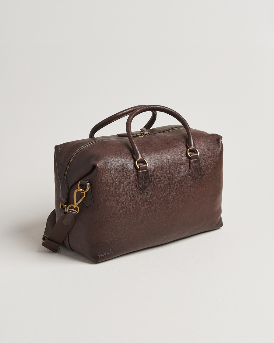 Herre | Vesker | Polo Ralph Lauren | Pebble Leather Duffle Bag Dark Brown