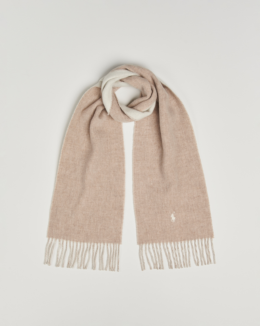 Herre | Skjerf | Polo Ralph Lauren | Reversible Wool Scarf Taupe