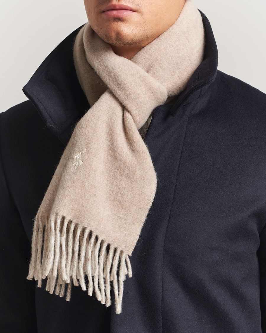 Herre | Skjerf | Polo Ralph Lauren | Reversible Wool Scarf Taupe