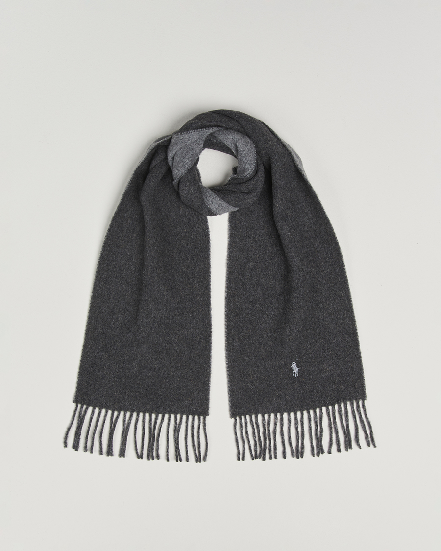 Herre | Skjerf | Polo Ralph Lauren | Reversible Wool Scarf Grey Heather