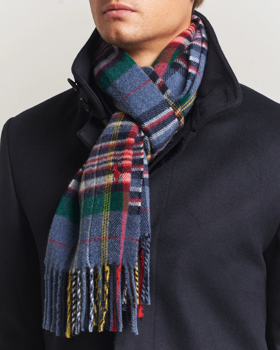 Herre | Skjerf | Polo Ralph Lauren | Classic Wool Scarf Blue Multi
