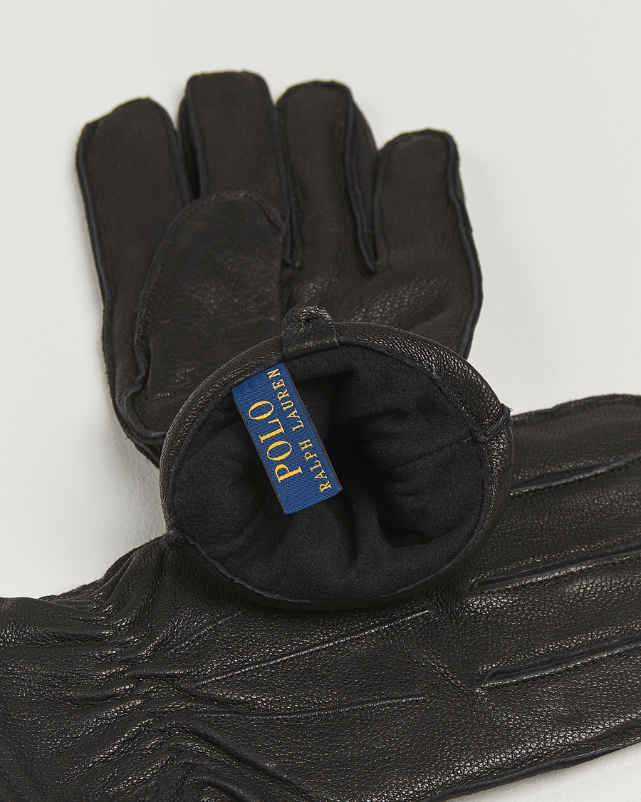 Herre | Polo Ralph Lauren Full Grain Leather Gloves Black | Polo Ralph Lauren | Full Grain Leather Gloves Black