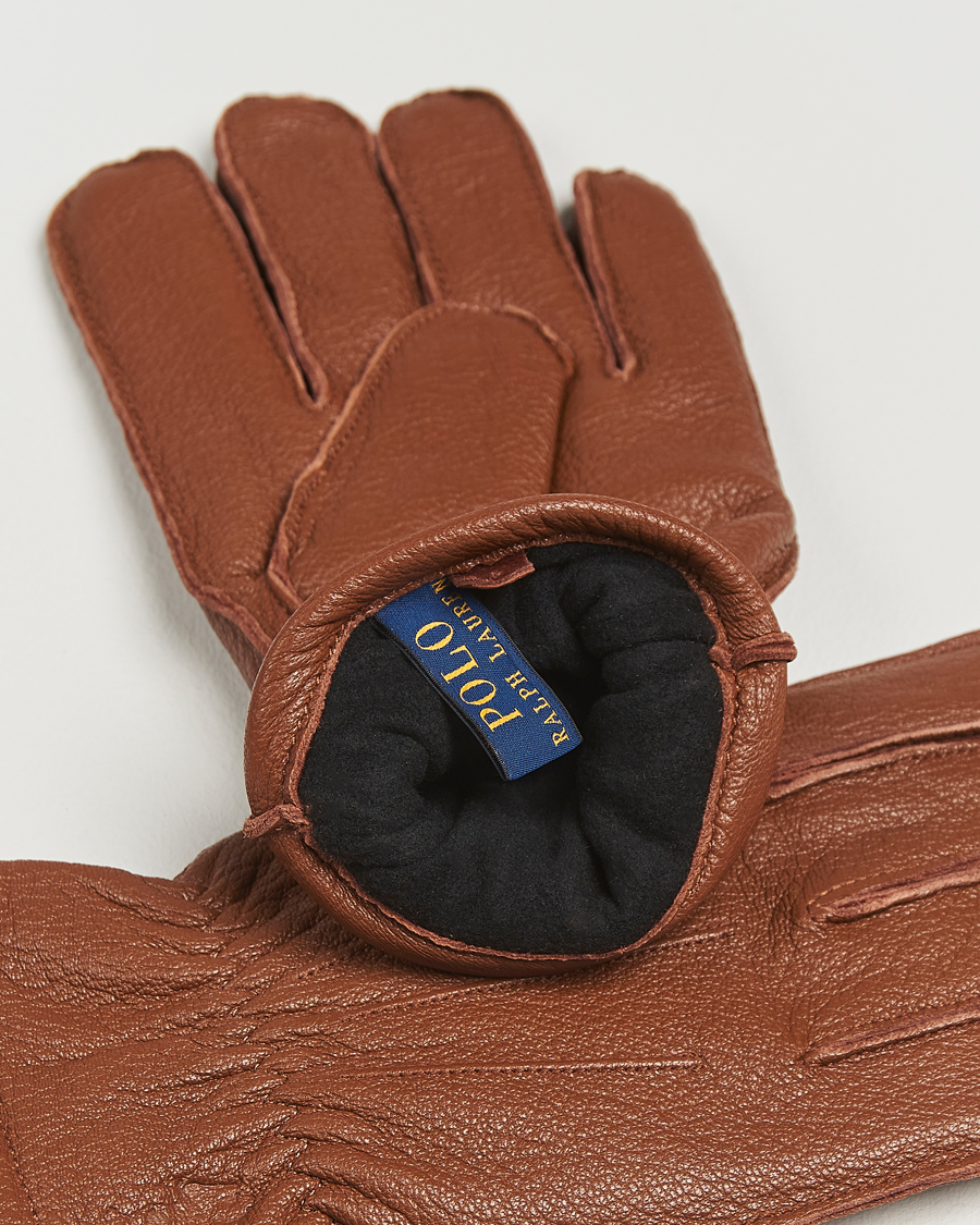 Herre | Hansker | Polo Ralph Lauren | Full Grain Leather Gloves Caramel