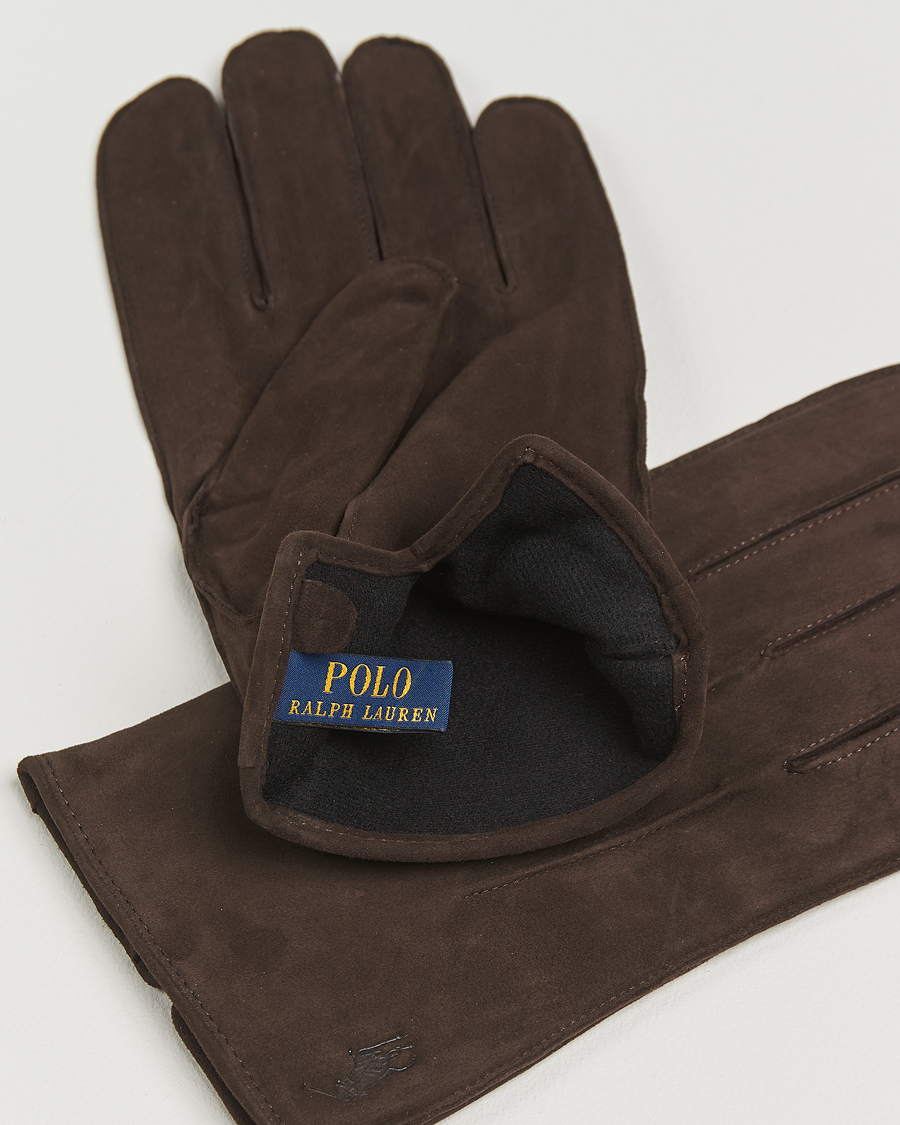 Herre | Hansker | Polo Ralph Lauren | Suede Gloves Dark Brown