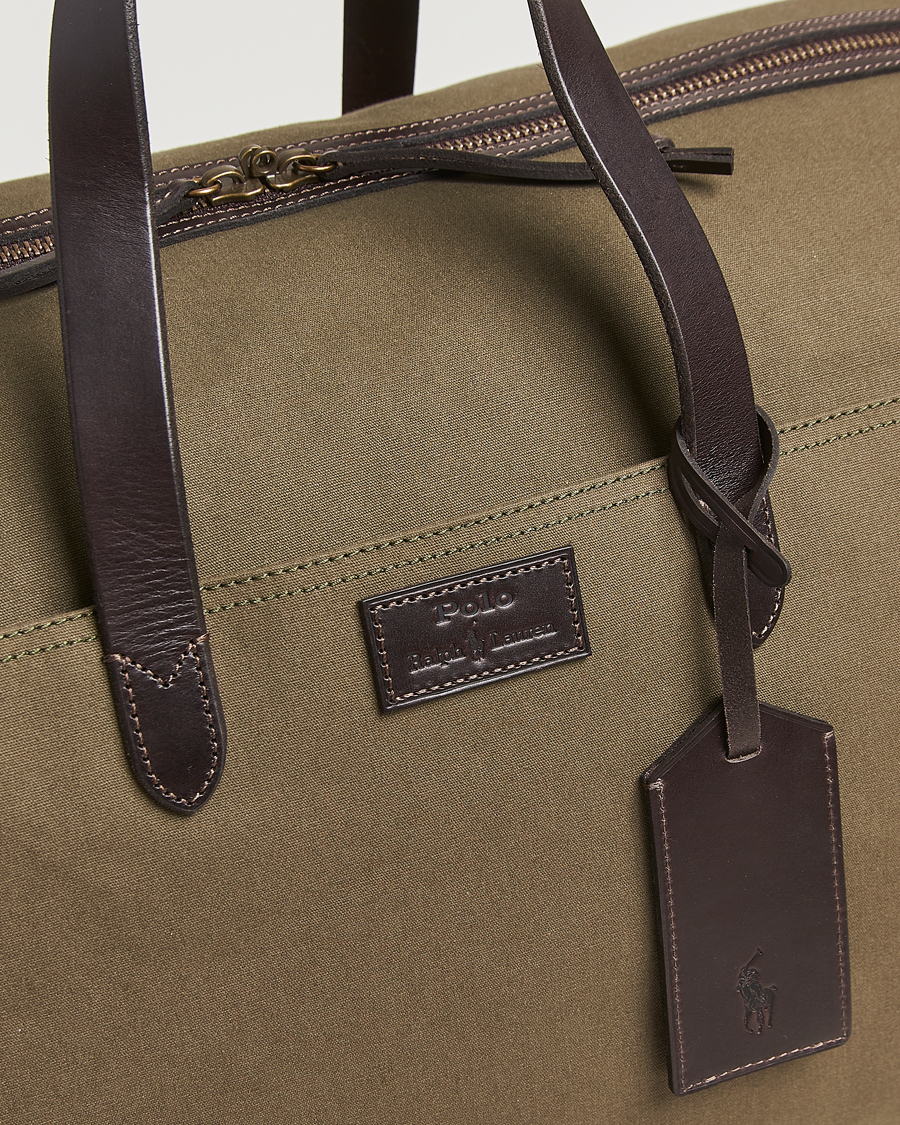Herre | Vesker | Polo Ralph Lauren | Medium Canvas Duffle Bag Defender Green/Brown