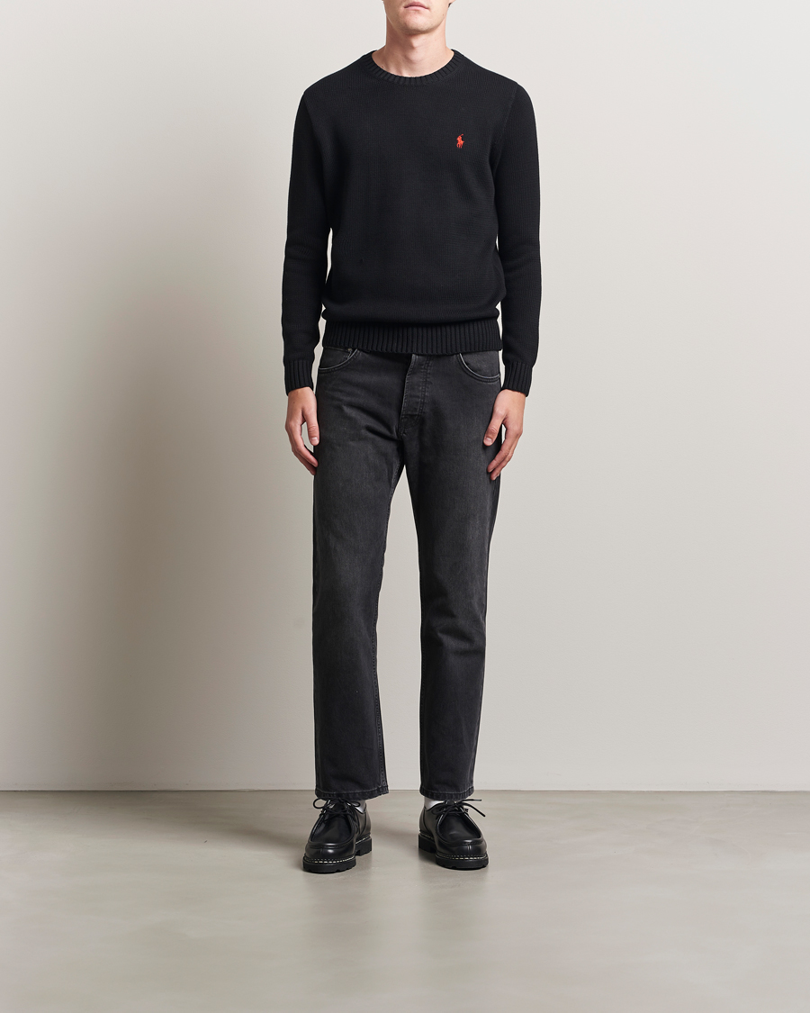Herre | Gensere | Polo Ralph Lauren | Cotton Crew Neck Sweater Polo Black