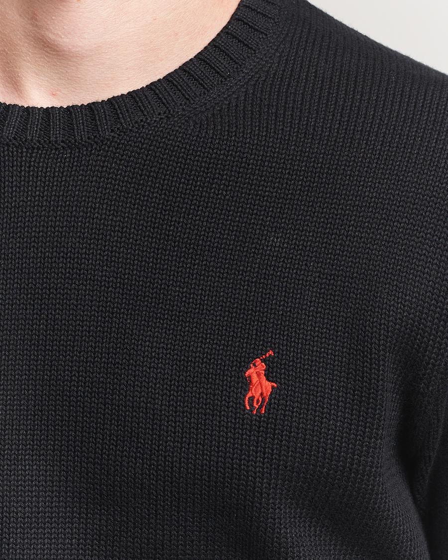 Herre | Gensere | Polo Ralph Lauren | Cotton Crew Neck Sweater Polo Black