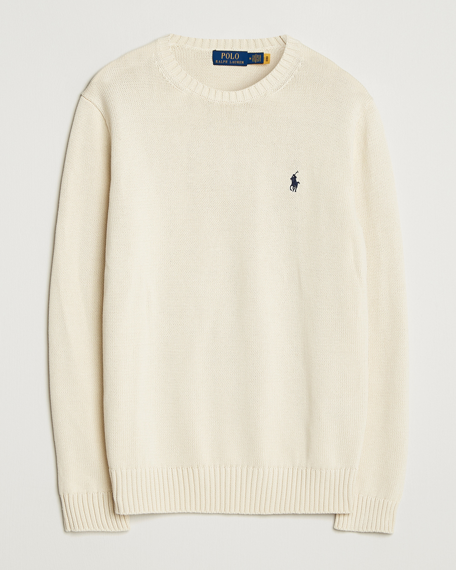 Herre | Gensere | Polo Ralph Lauren | Cotton Crew Neck Sweater Andover Cream
