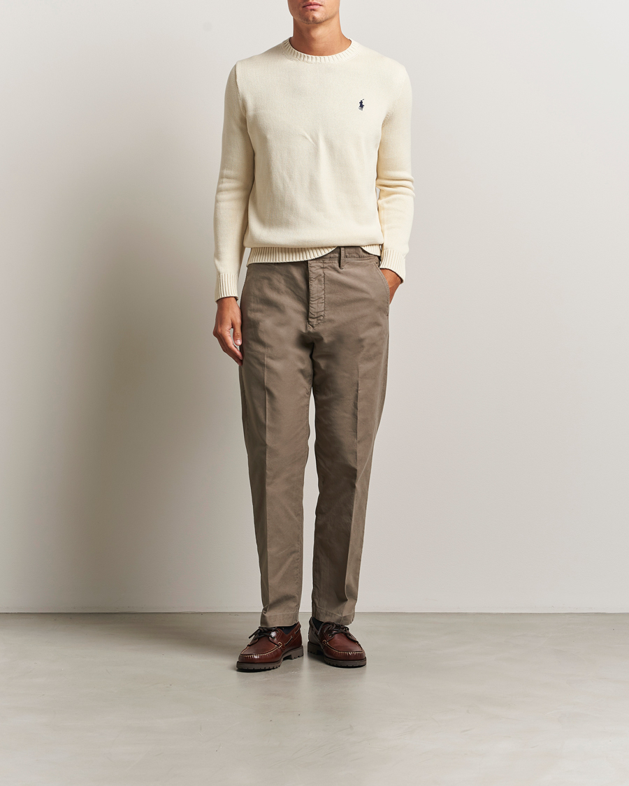 Herre | Gensere | Polo Ralph Lauren | Cotton Crew Neck Sweater Andover Cream