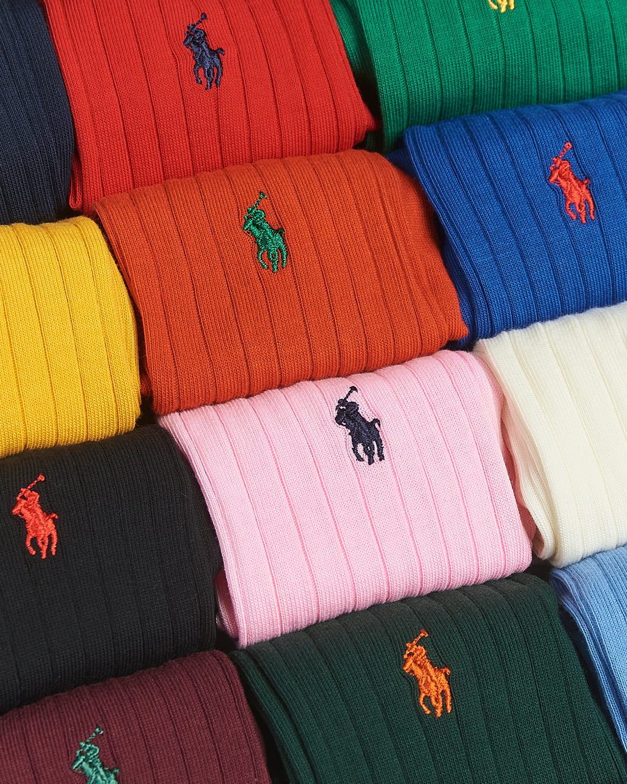 Herre | Undertøy | Polo Ralph Lauren | 12-Pack Egyptian Rib Cotton Crew Socks Multicolor