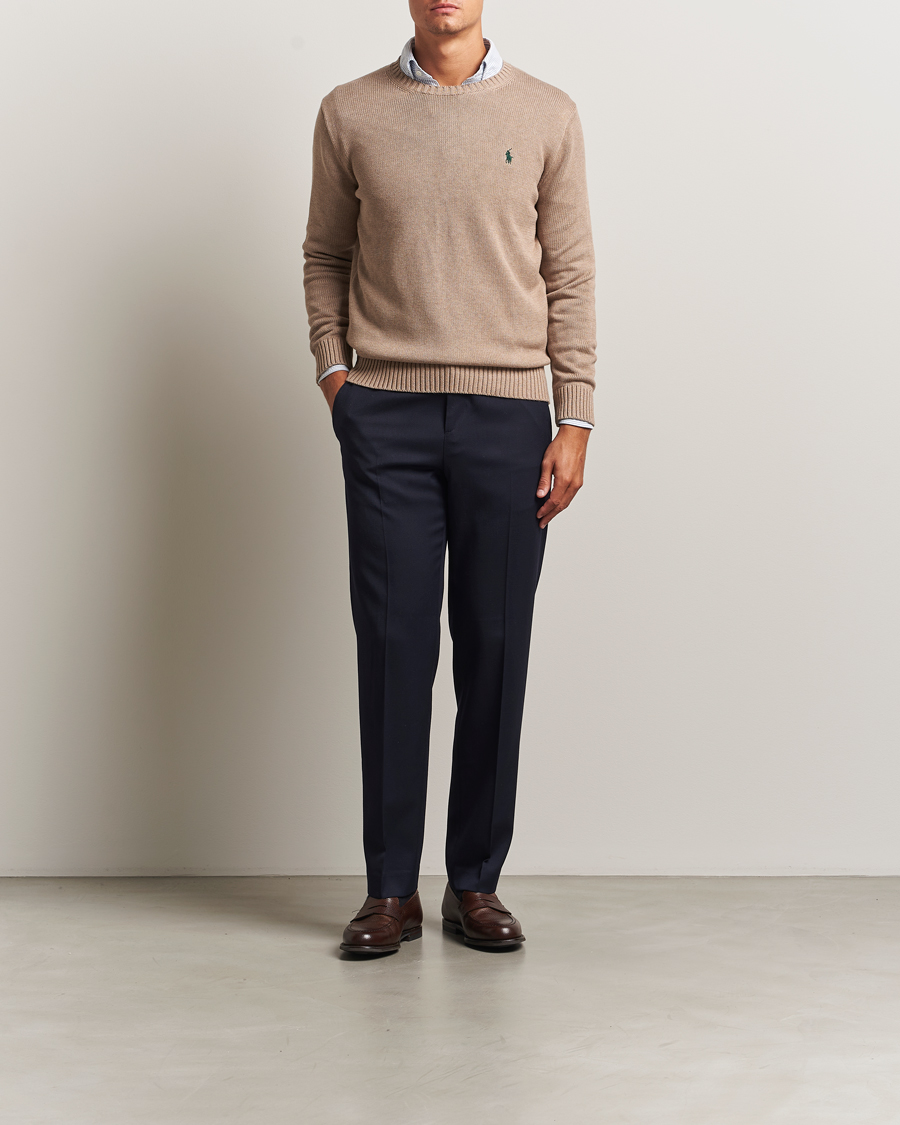Herre | Gensere | Polo Ralph Lauren | Cotton Crew Neck Sweater Bronze Melange