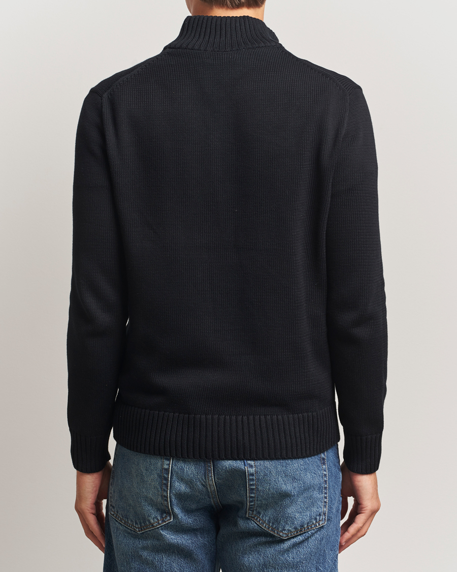 Herre | Gensere | Polo Ralph Lauren | Cotton Pullover Half-Zip Polo Black