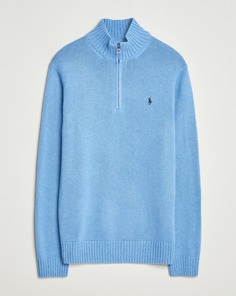 Herre | Gensere | Polo Ralph Lauren | Cotton Pullover Half Zip Soft Royal Heather