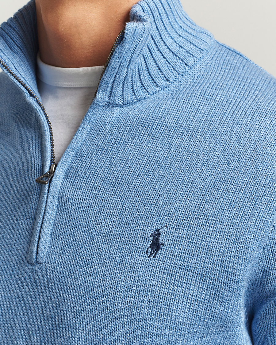 Herre | Gensere | Polo Ralph Lauren | Cotton Pullover Half-Zip Soft Royal Heather