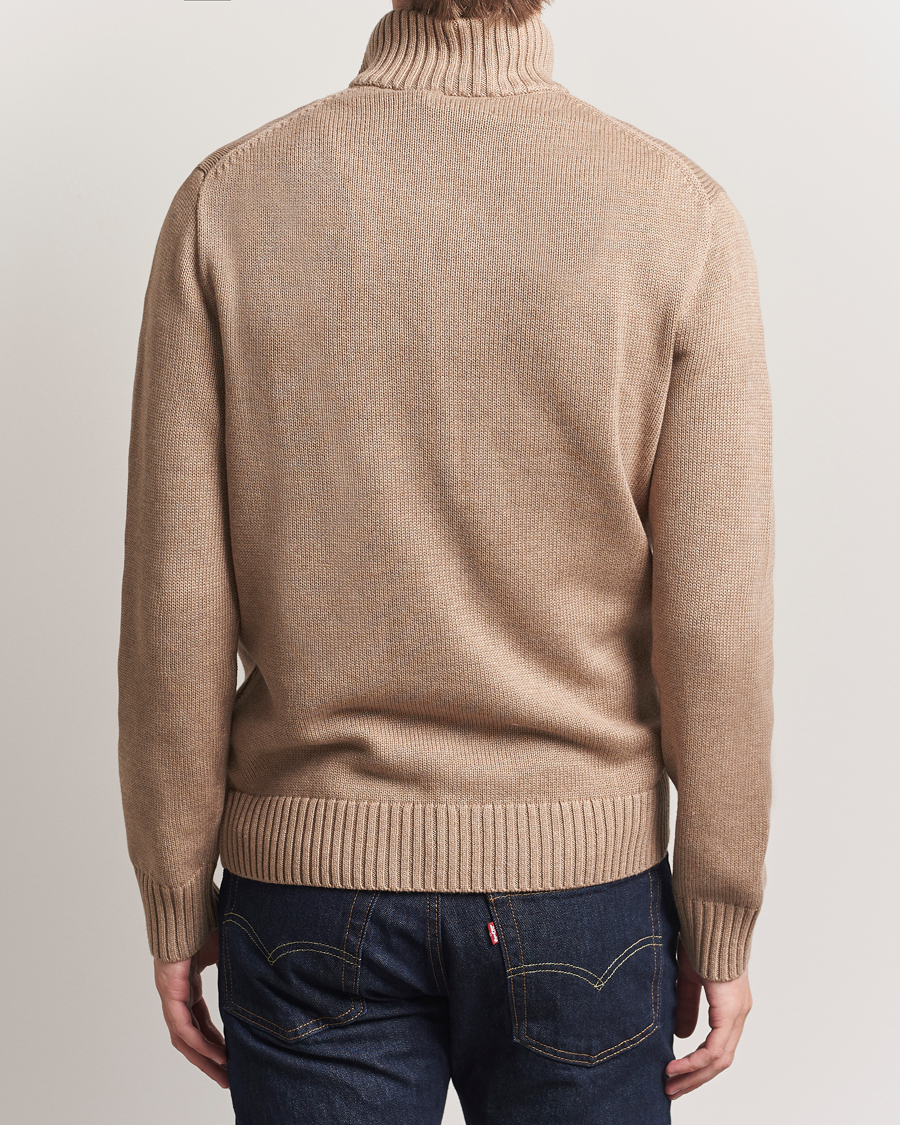 Herre | Gensere | Polo Ralph Lauren | Cotton Pullover Half-Zip Bronze Melange