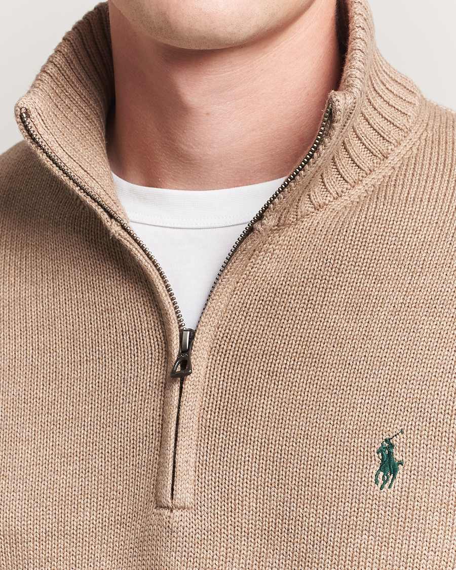 Herre | Gensere | Polo Ralph Lauren | Cotton Pullover Half-Zip Bronze Melange