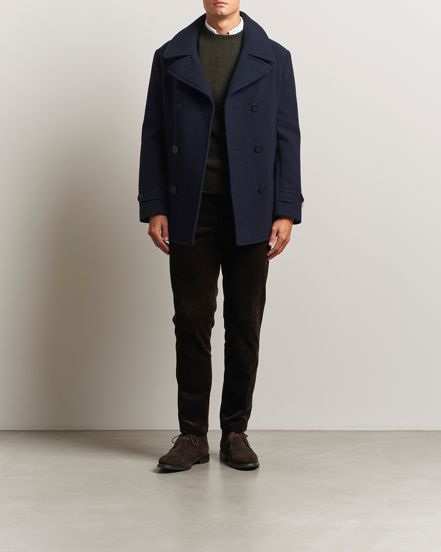 Herre | Jakker | Polo Ralph Lauren | Lightweight Melton Peacoat Navy
