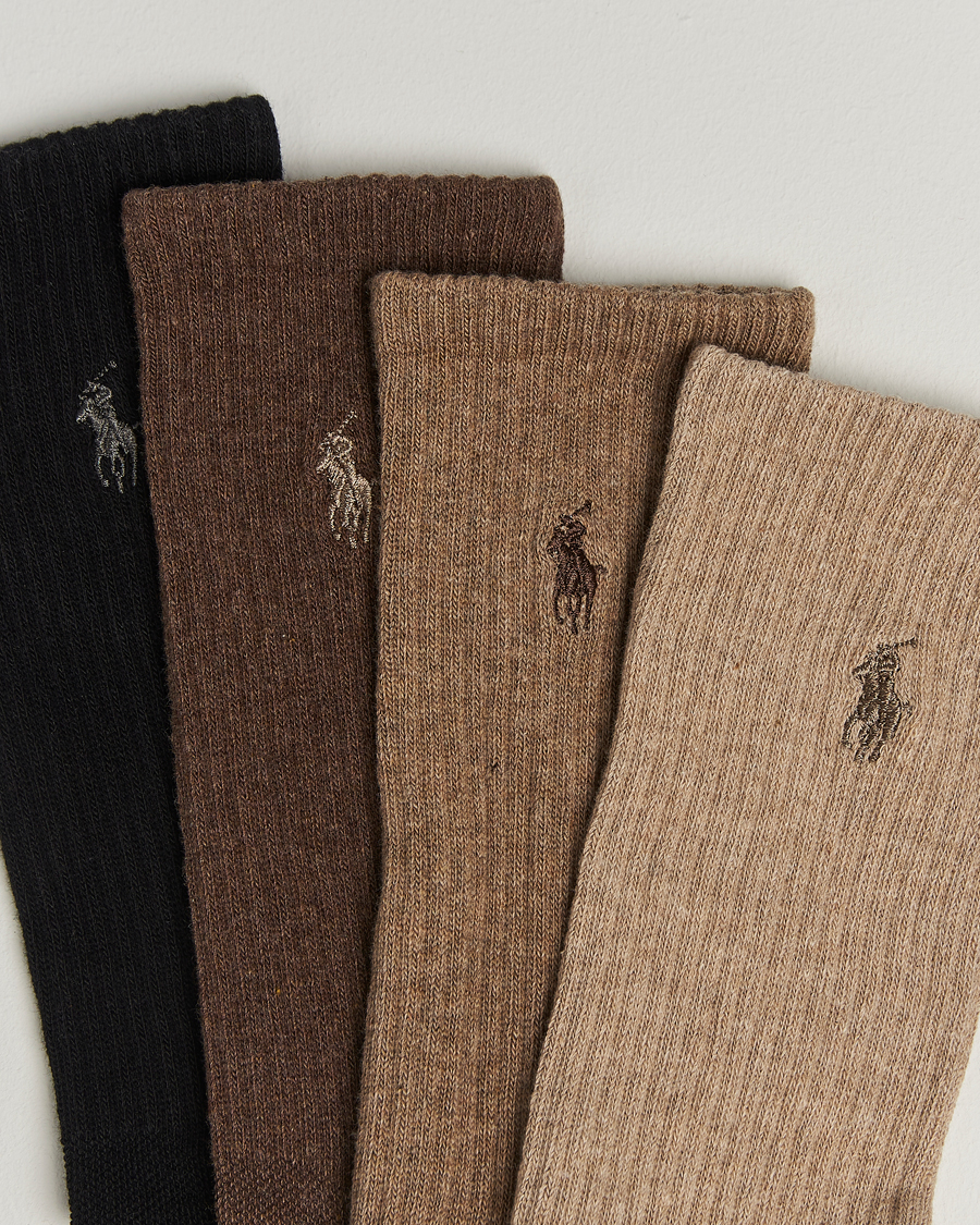 Herre | Undertøy | Polo Ralph Lauren | 6-Pack Cotton Rib Sock Brown Assorted