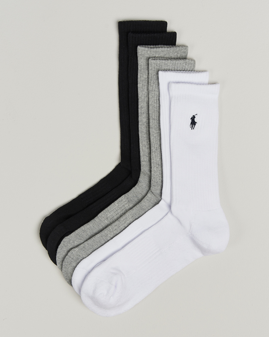 Herre | Undertøy | Polo Ralph Lauren | 6-Pack Crew Sock Grey Assorted
