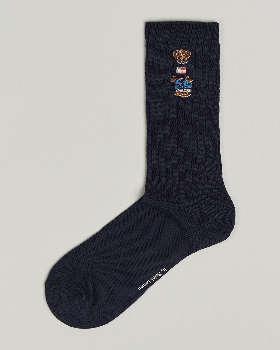 Herre | Undertøy | Polo Ralph Lauren | Embroidered Bear Crew Sock Navy
