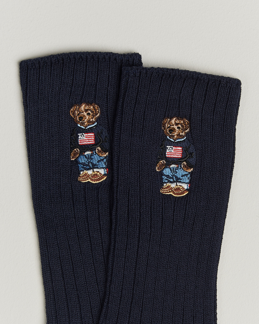Herre | Undertøy | Polo Ralph Lauren | Embroidered Bear Crew Sock Navy