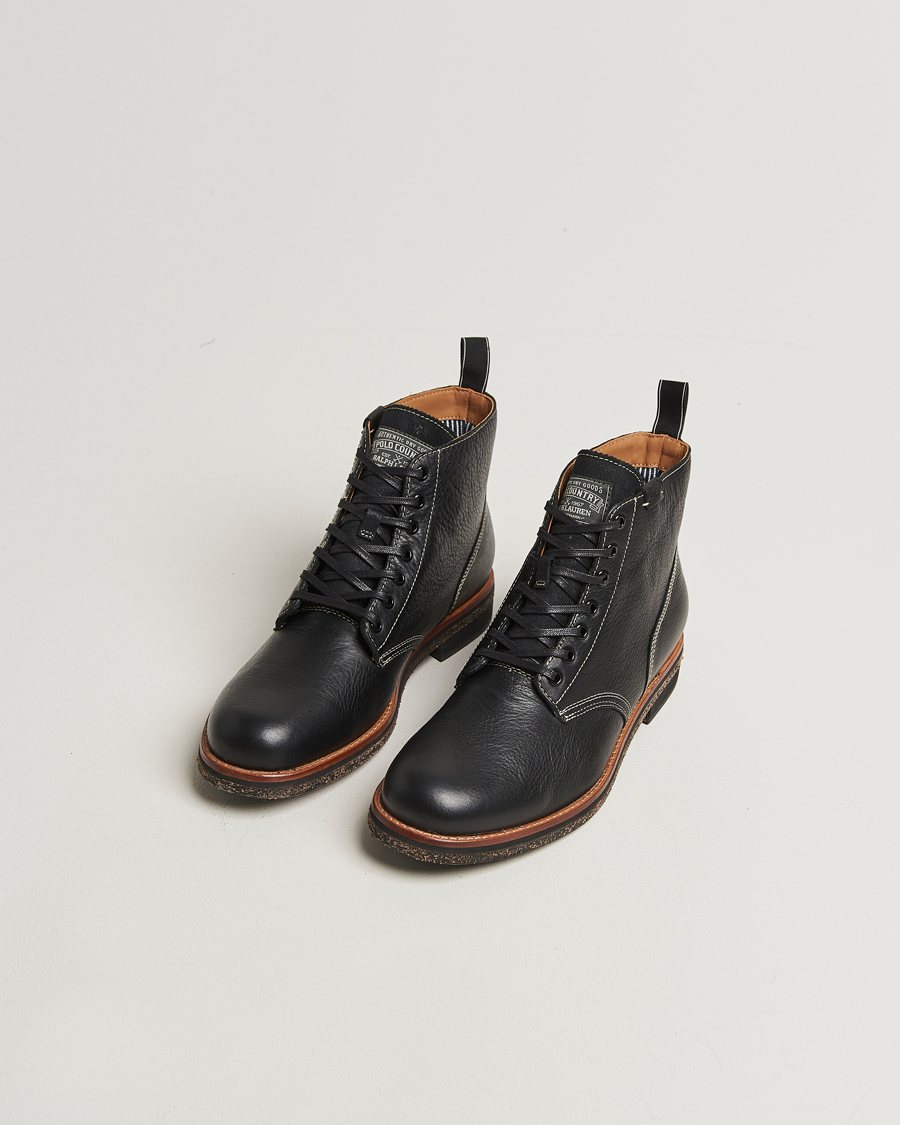 Herre | Støvler | Polo Ralph Lauren | Radford Oiled Leather Boot Black Calf