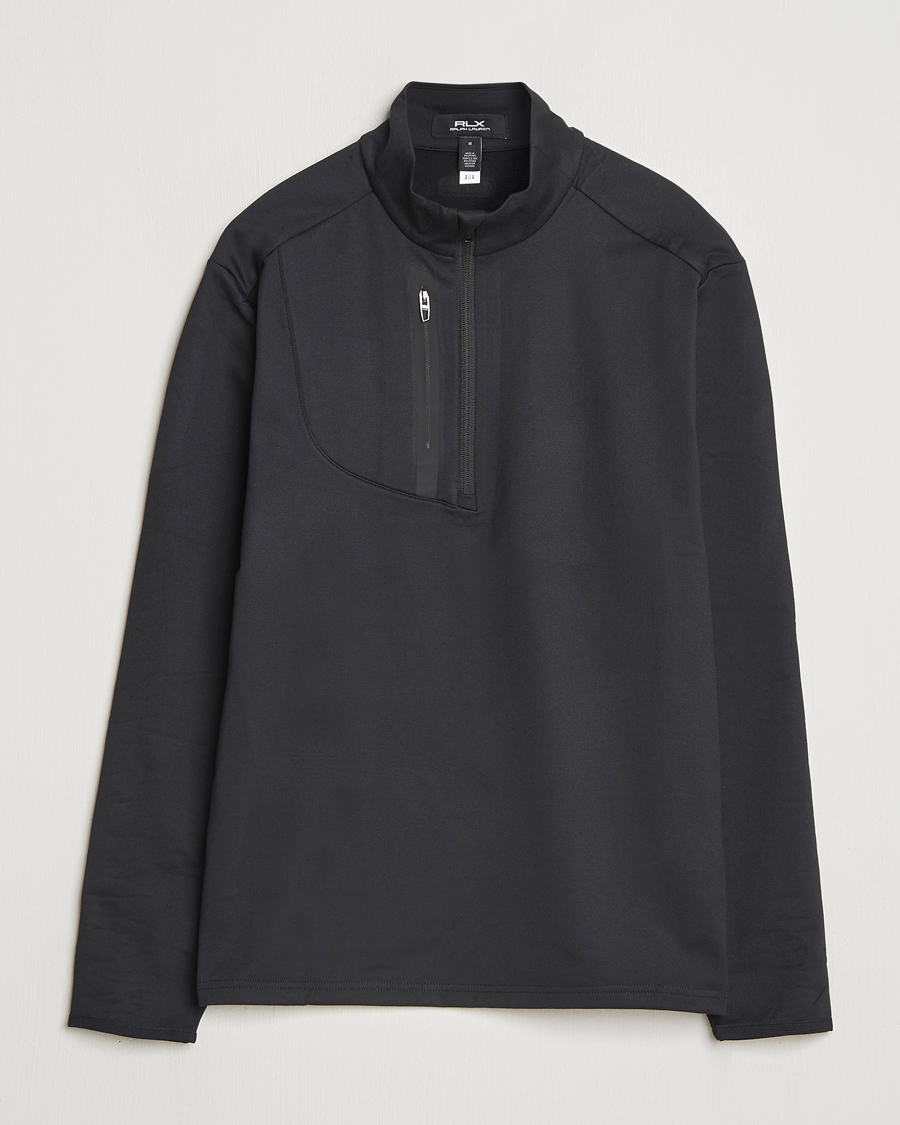 Herre | Golfklær | RLX Ralph Lauren | Luxury Jersey Half Zip Polo Black
