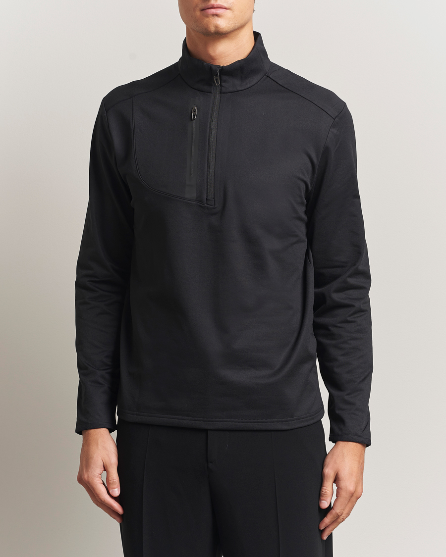 Herre | Golfklær | RLX Ralph Lauren | Luxury Jersey Half Zip Polo Black