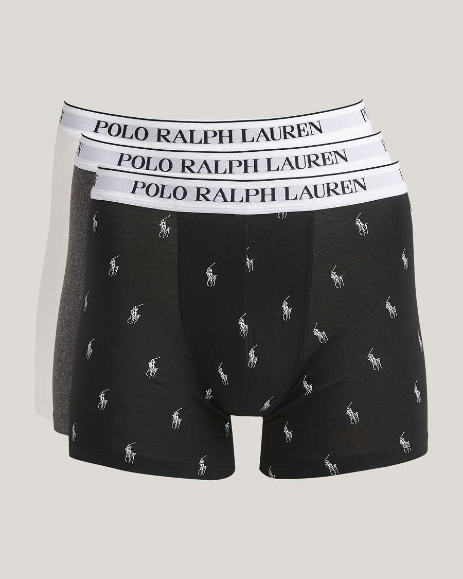 Herre | Undertøy | Polo Ralph Lauren | 3-Pack Boxer Brief Black/Grey/White