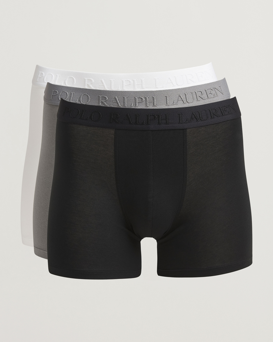 Herre | Undertøy | Polo Ralph Lauren | 3-Pack Boxer Briefs Black/Grey/White