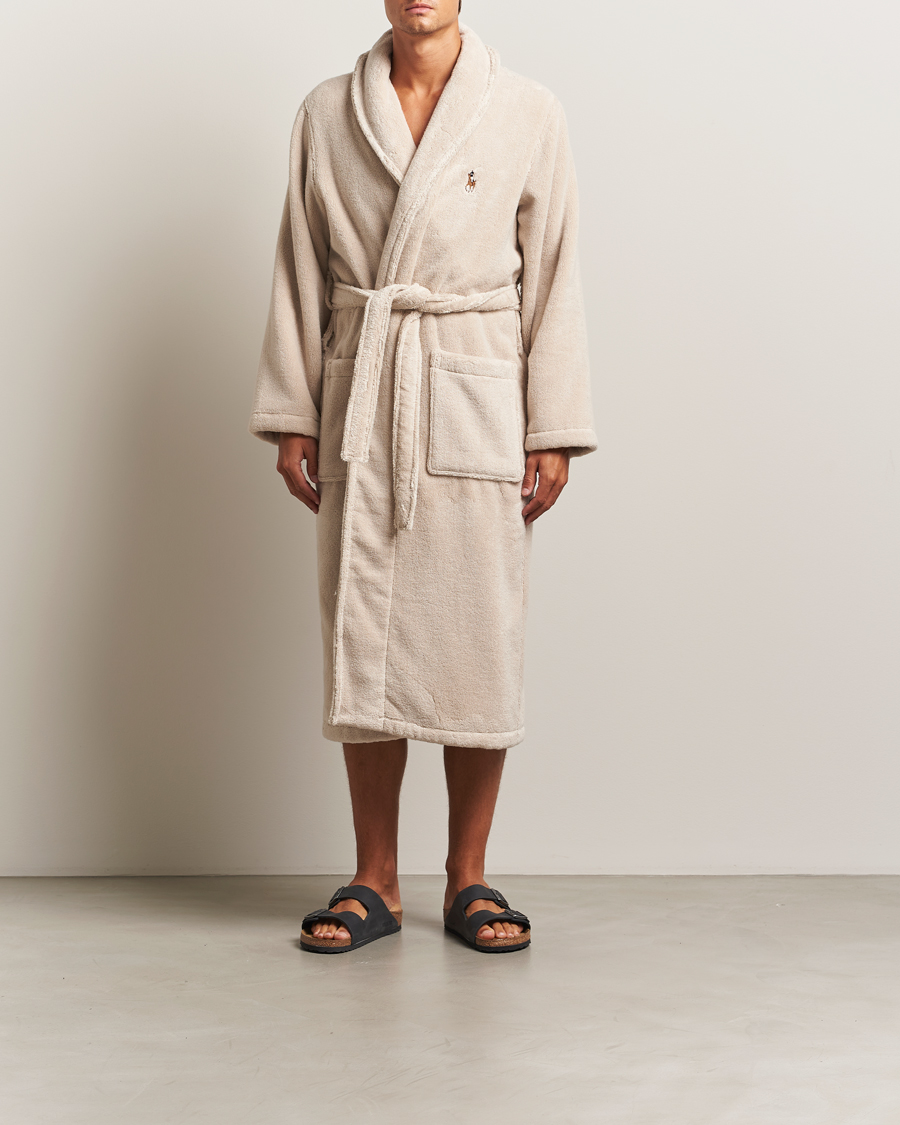 Herre | Pyjamaser og badekåper | Polo Ralph Lauren | Cotton Terry Robe Khaki Stone