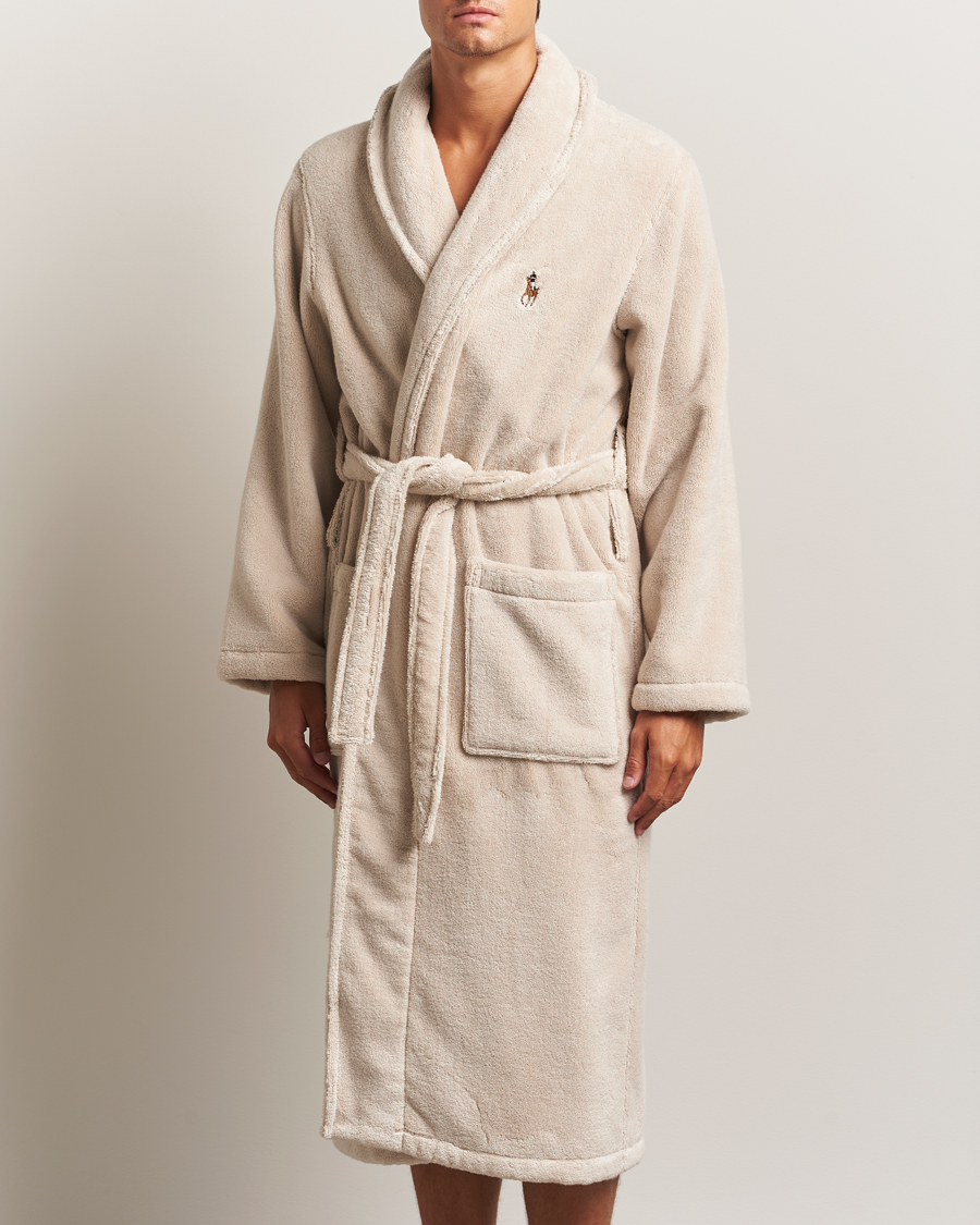 Herre | Pyjamaser og badekåper | Polo Ralph Lauren | Cotton Terry Robe Khaki Stone