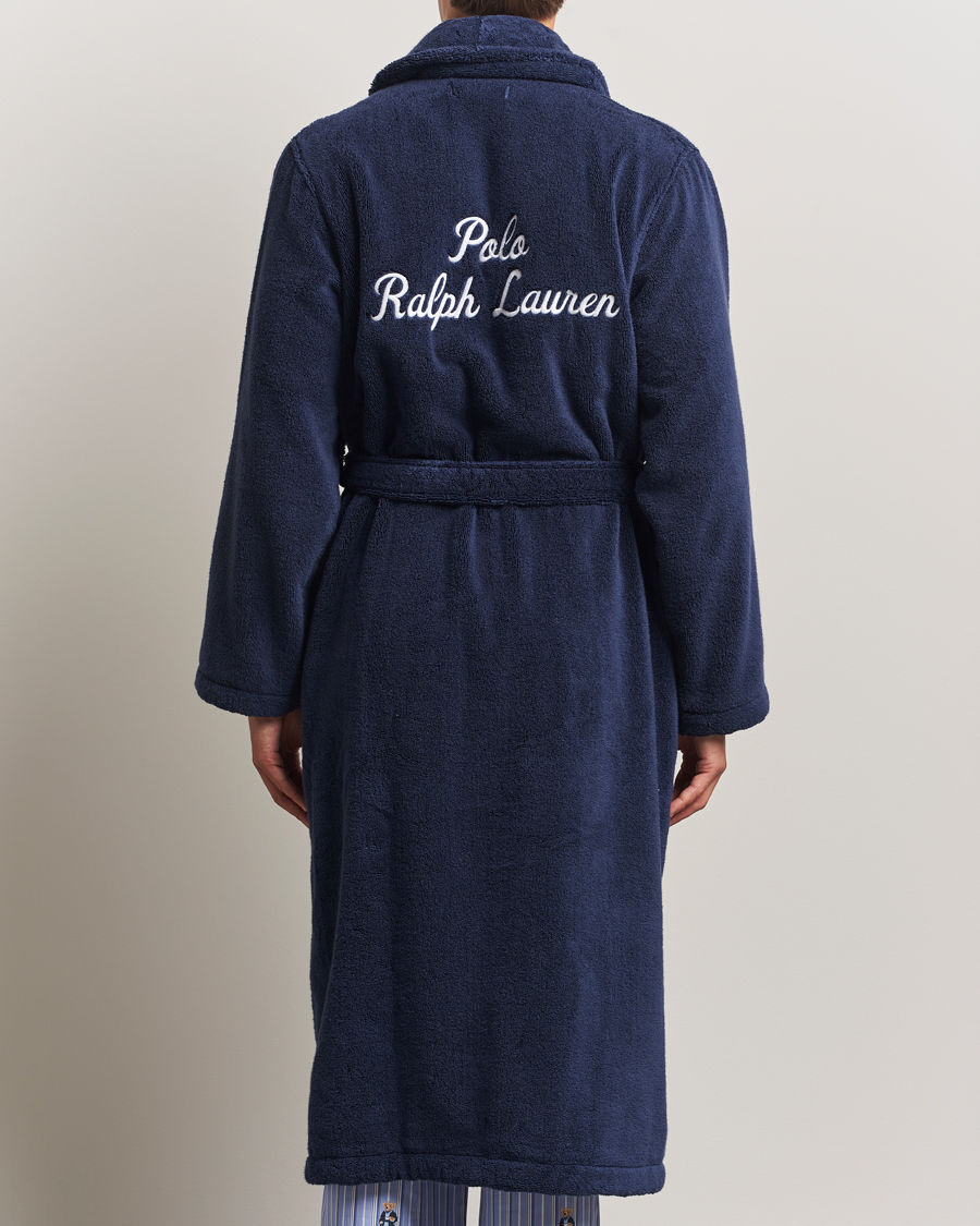 Herre | Pyjamaser og badekåper | Polo Ralph Lauren | Cotton Terry Logo Robe Cruise Navy