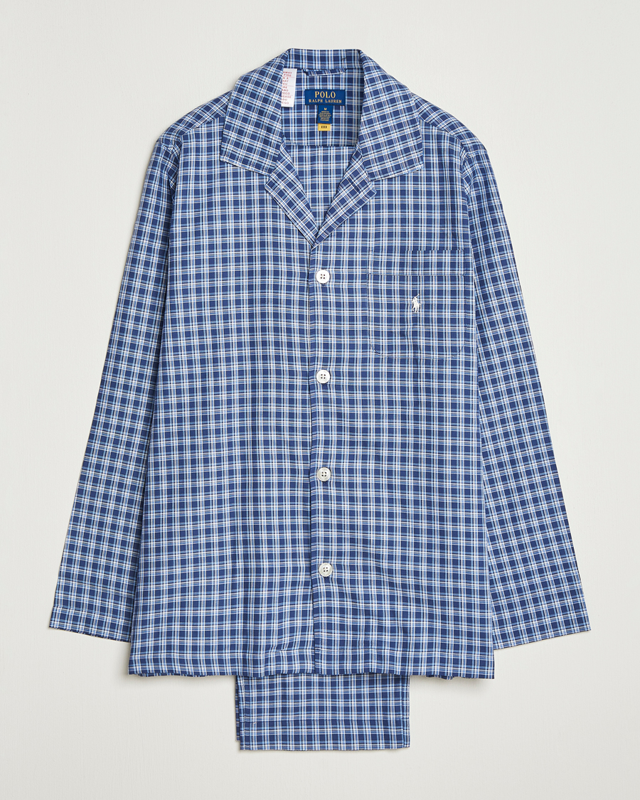 Herre | Pyjamaser og badekåper | Polo Ralph Lauren | Cotton Checked Pyjama Set Navy