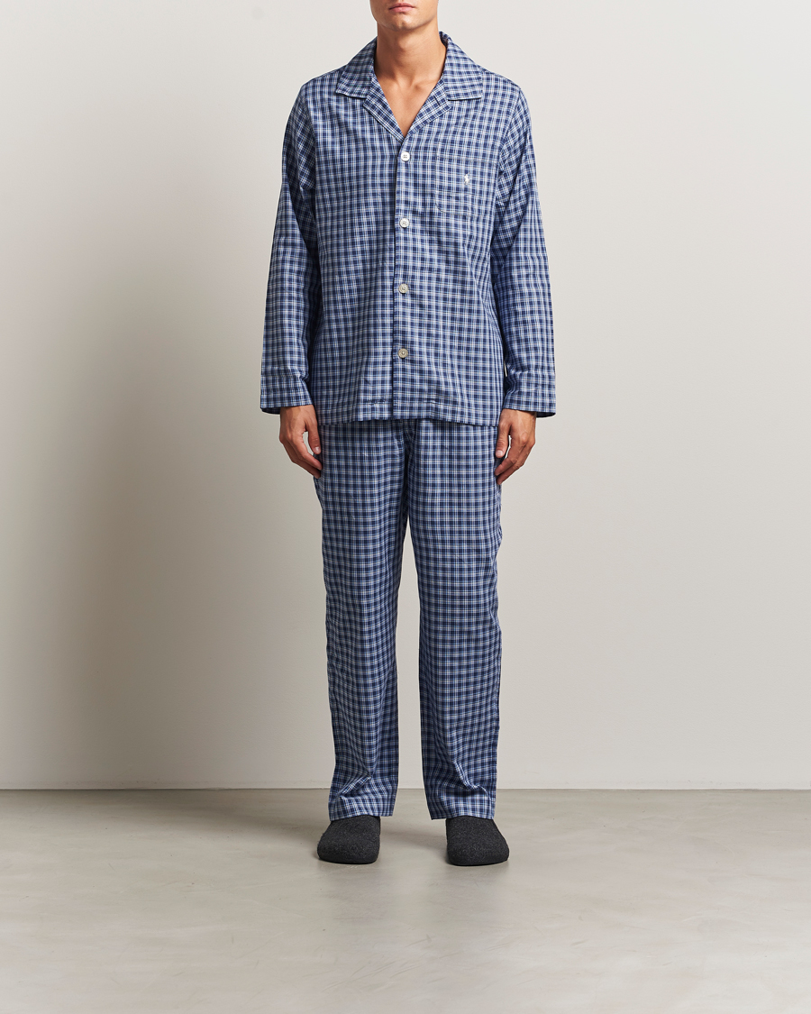 Herre | Pyjamaser og badekåper | Polo Ralph Lauren | Cotton Checked Pyjama Set Navy