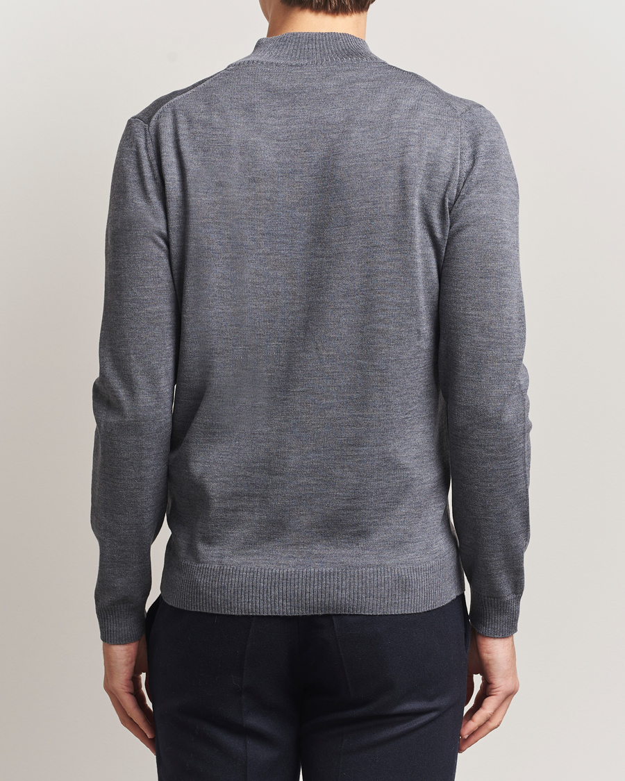 Herre | Gensere | Stenströms | Merino Full Zip Grey