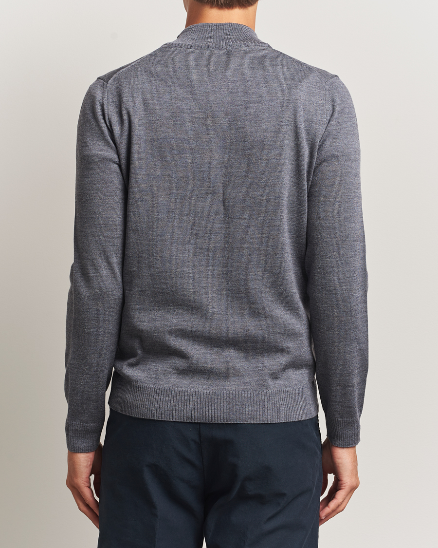 Herre | Gensere | Stenströms | Merino Half-Zip Grey